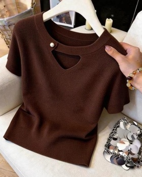 Spring and summer hollow sweater show young tops for women