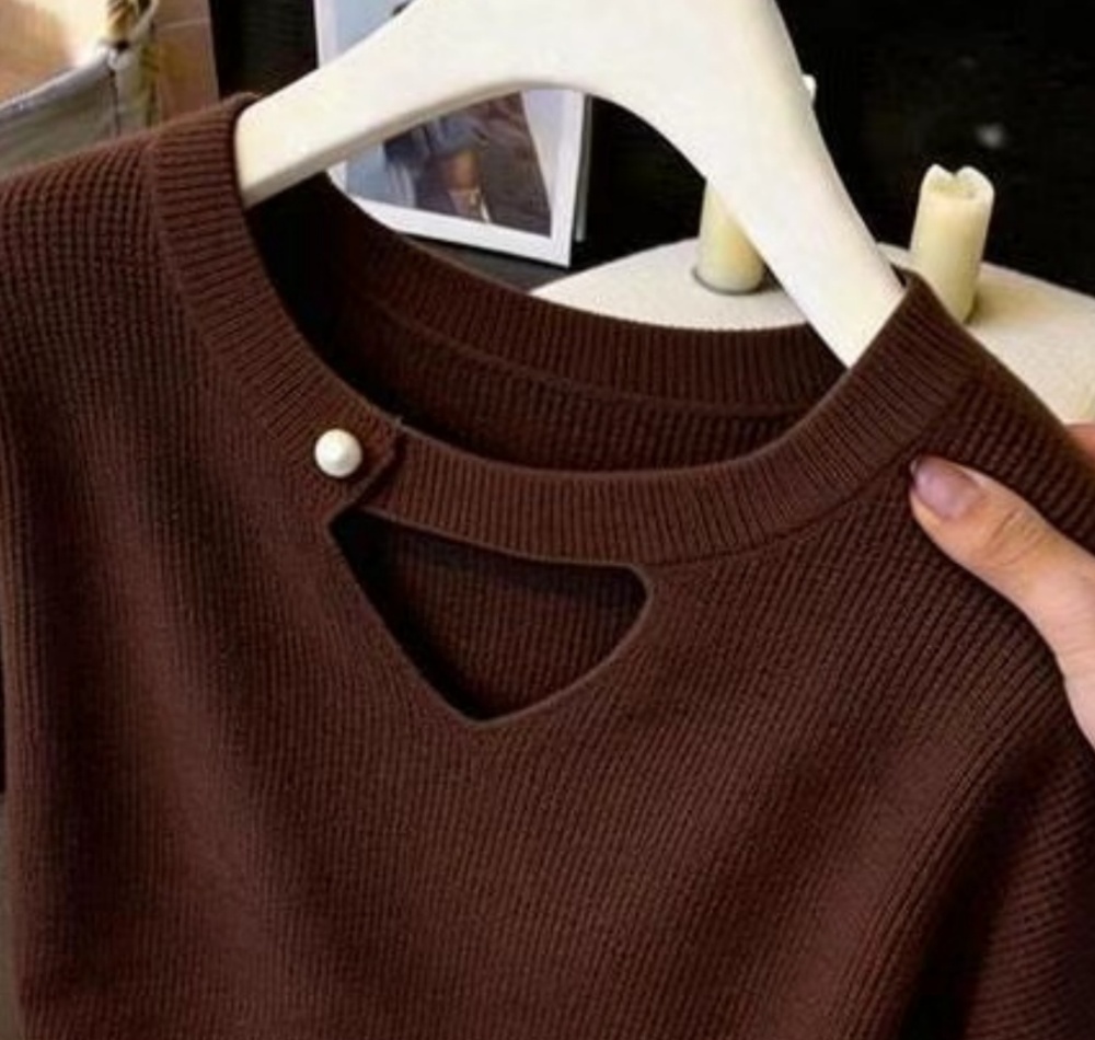 Spring and summer hollow sweater show young tops for women