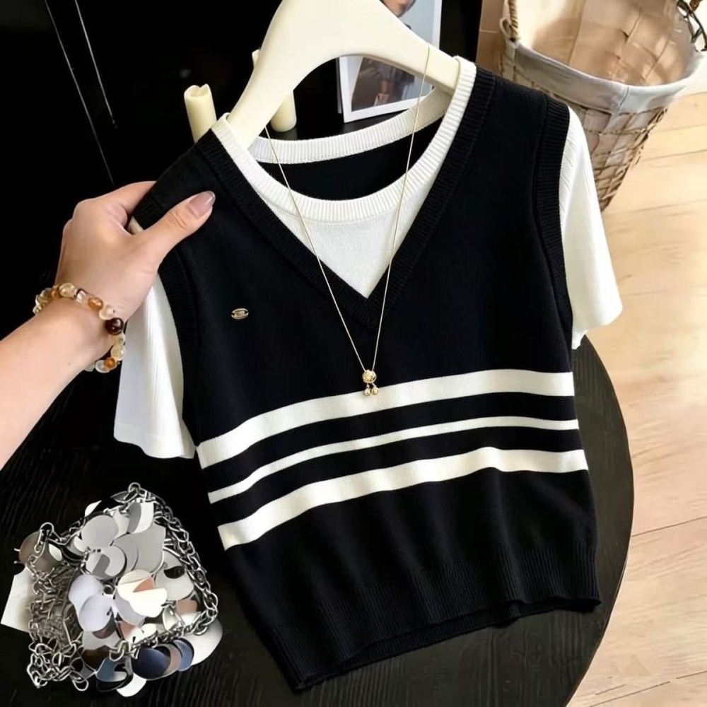 Korean style tops spring and summer sweater for women