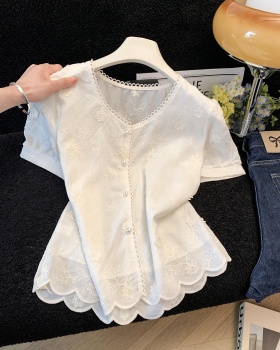 Summer thin small shirt Western style lace tops for women
