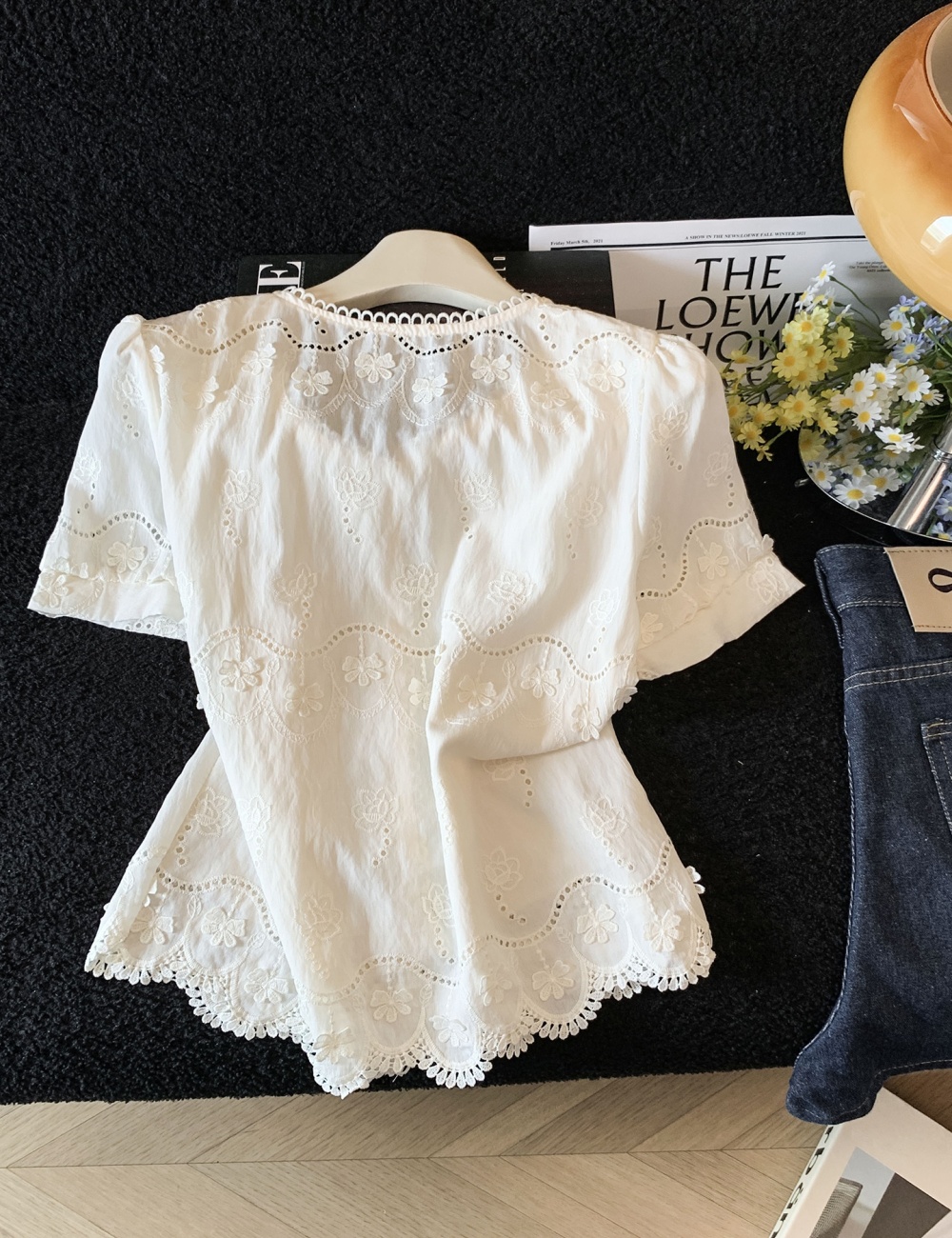 V-neck show young shirt temperament small shirt for women