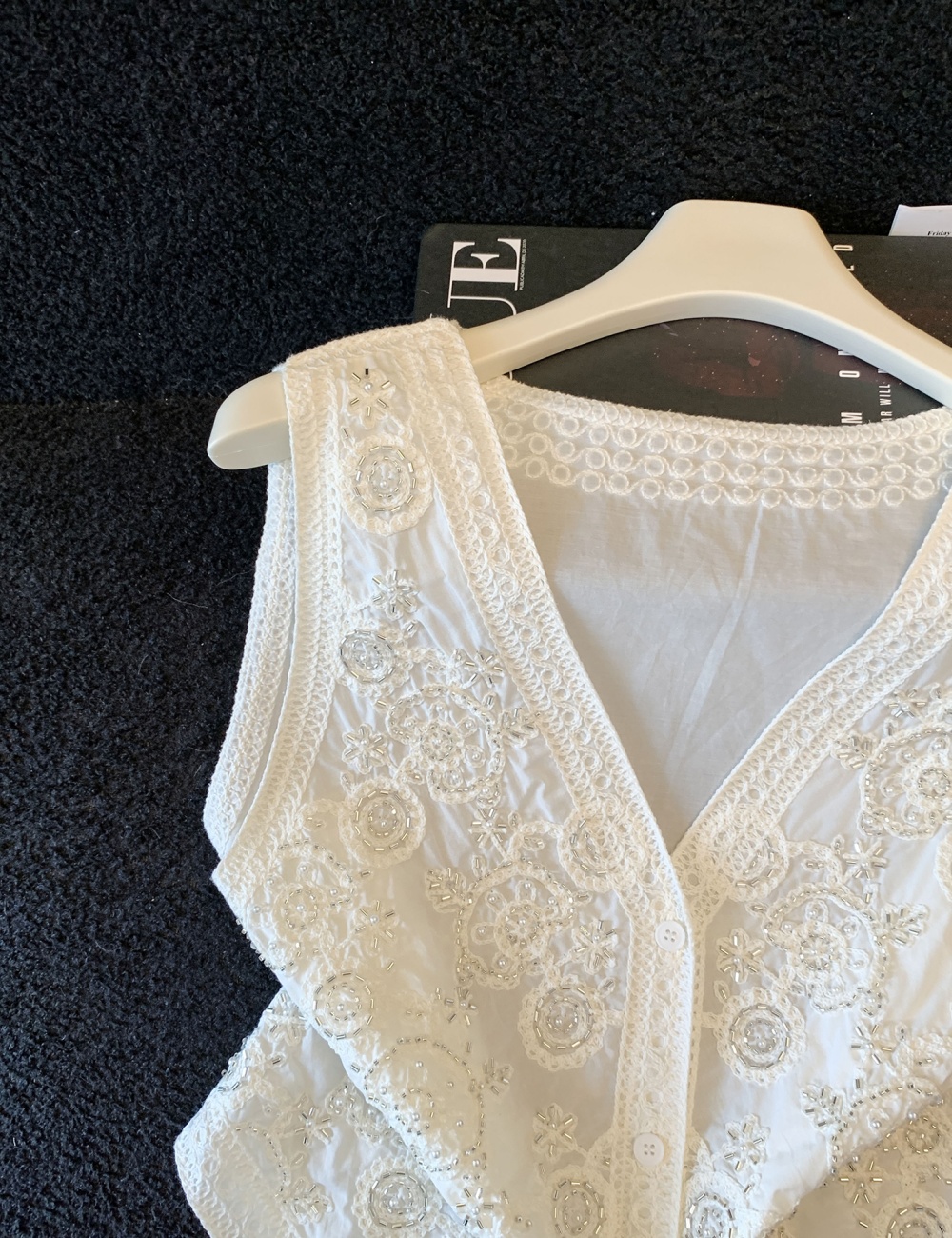 Embroidery lazy tops summer beading cardigan for women