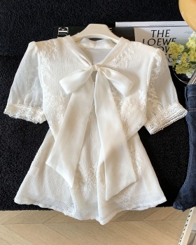 France style short sleeve shirt temperament tops for women