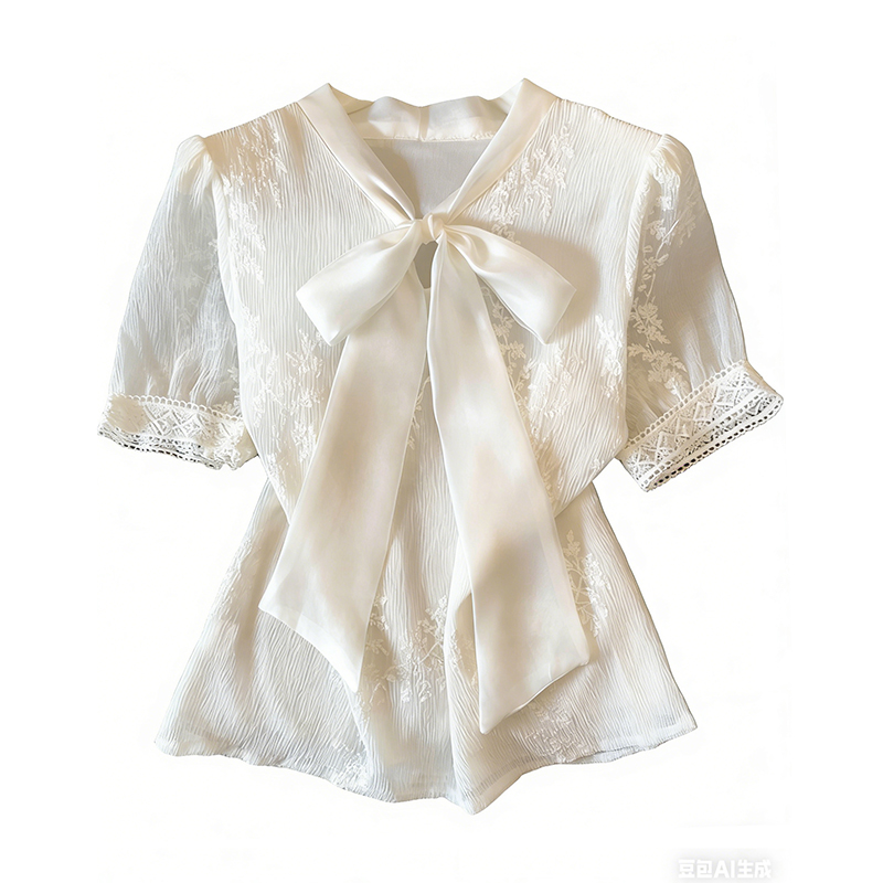 France style short sleeve shirt temperament tops for women