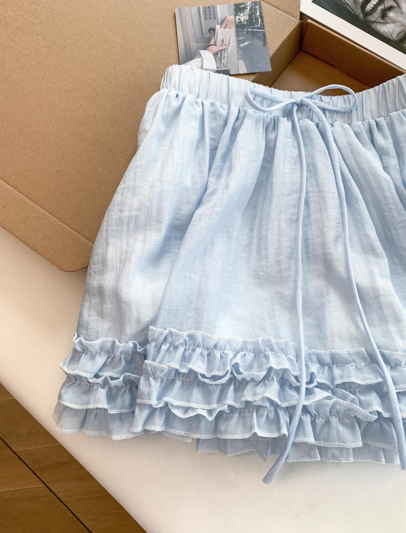 Wood ear ballet skirt A-line short skirt for women