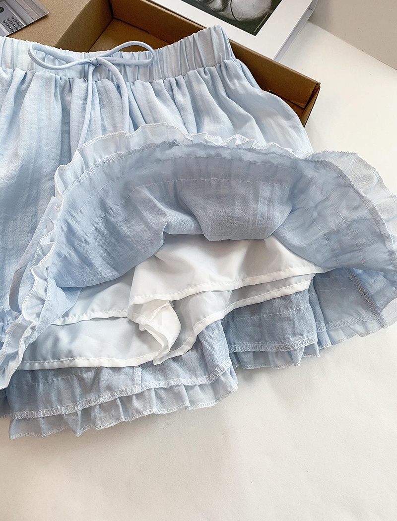 Wood ear ballet skirt A-line short skirt for women