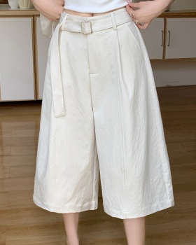 Slim lazy wide leg pants high waist casual pants