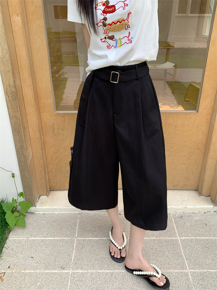 Slim lazy wide leg pants high waist casual pants