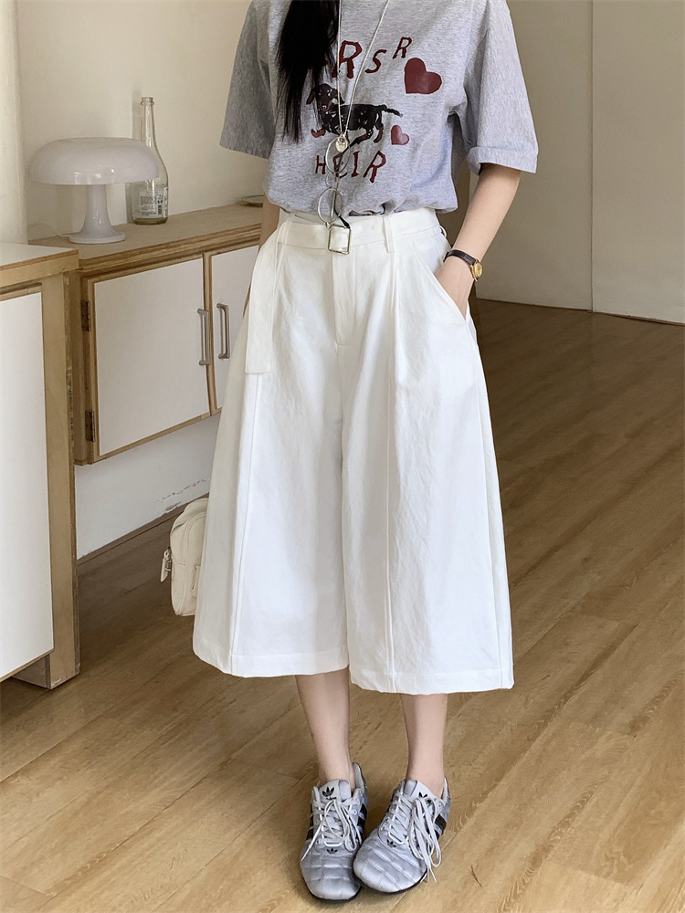 Slim lazy wide leg pants high waist casual pants
