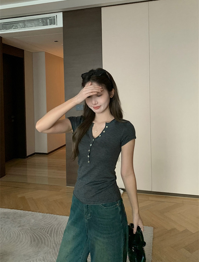 Thin all-match show young tops France style summer sweater