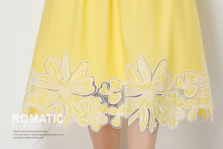 Embroidery France style ladies hollow skirt 2pcs set