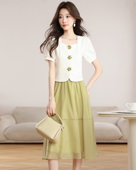 Summer fashionable chanelstyle show young skirt a set