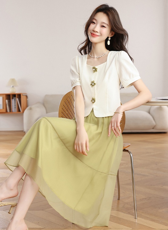 Summer fashionable chanelstyle show young skirt a set