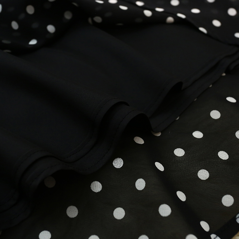 Polka dot tender long skirt all-match skirt