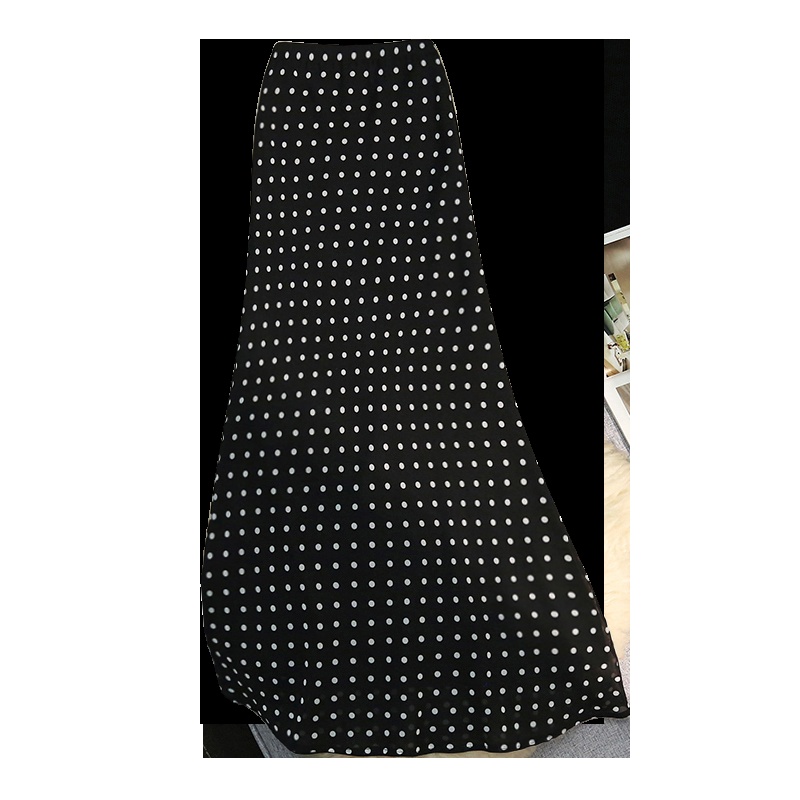 Polka dot tender long skirt all-match skirt