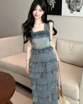 France style romantic style sleeveless dress for women