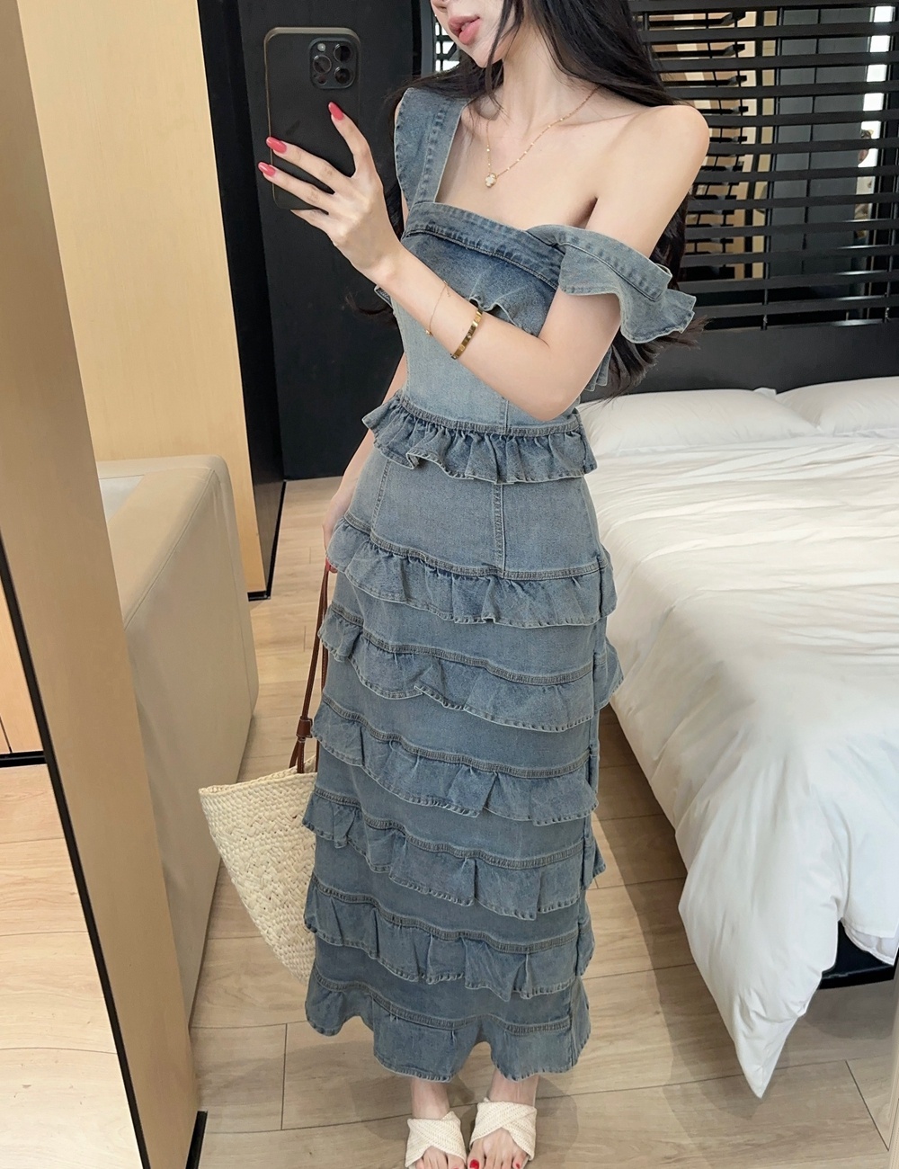 France style romantic style sleeveless dress for women