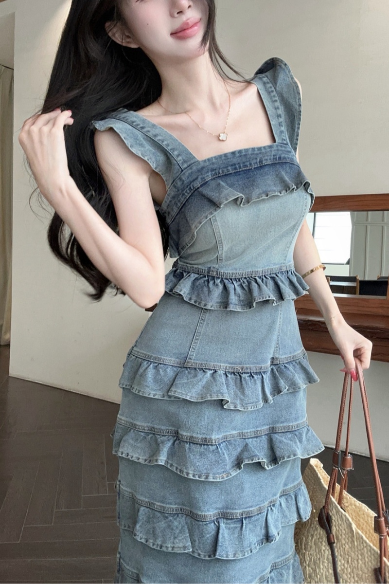 France style romantic style sleeveless dress for women