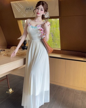 Butterfly sling strap dress gauze summer dress