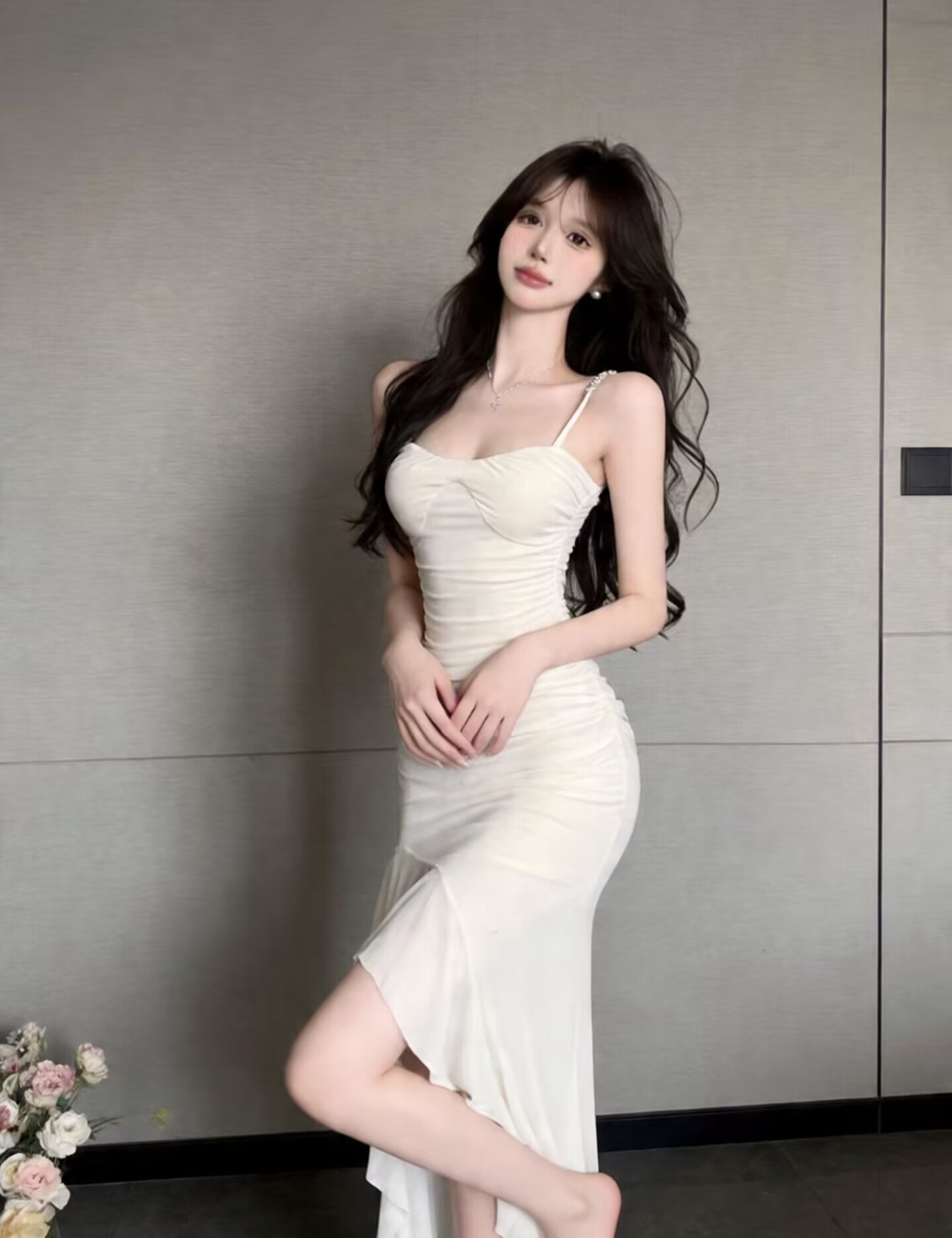 Sandy beach long dress dress for women