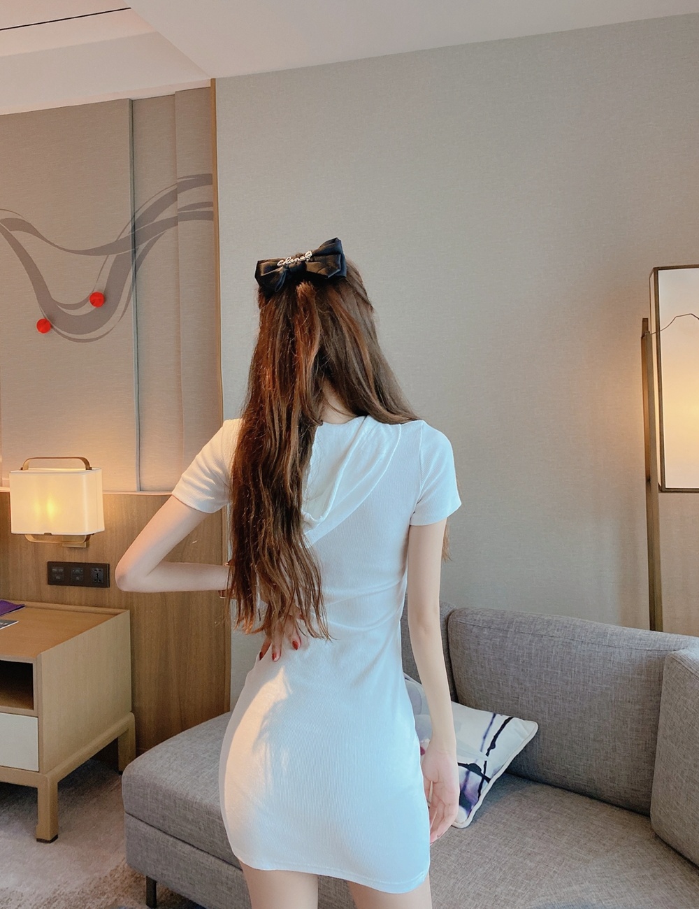 Package hip retro sexy small fellow zip France style dress