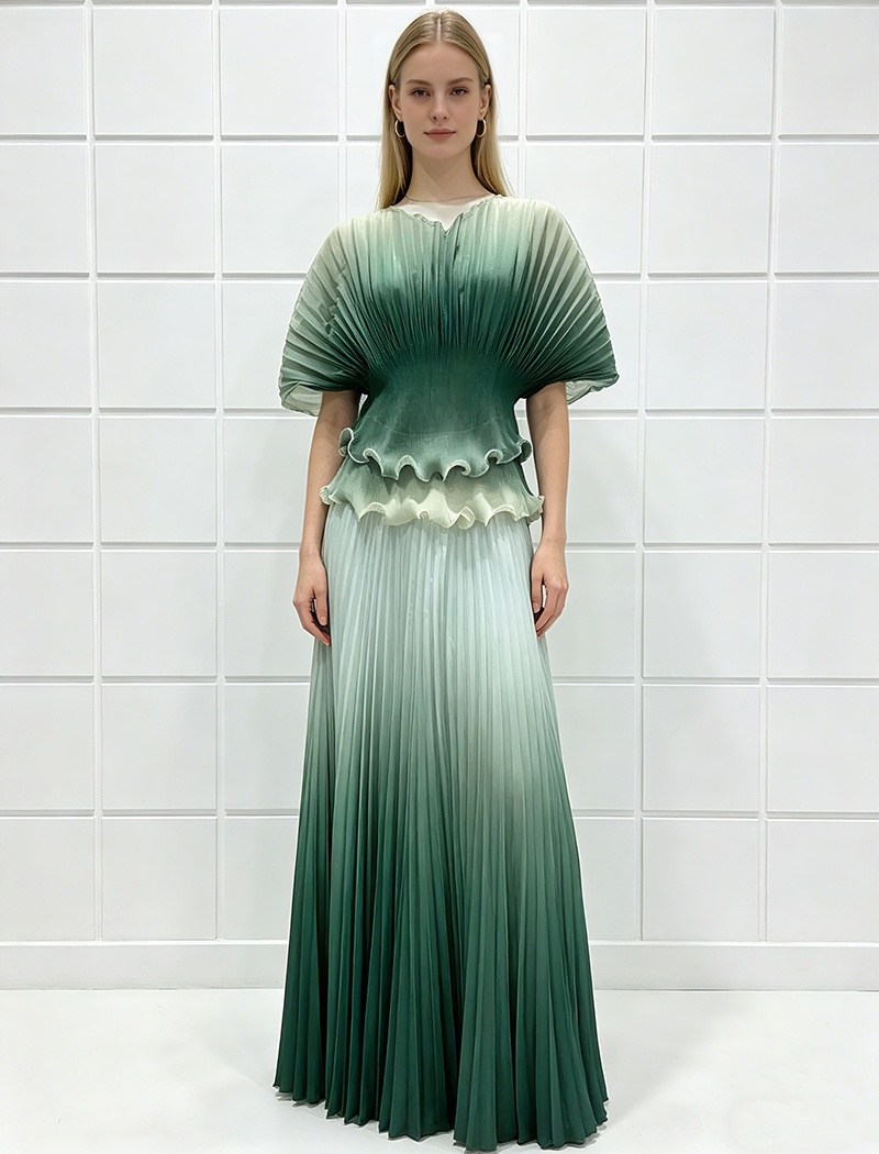 Large yard tops printing skirt a set for women