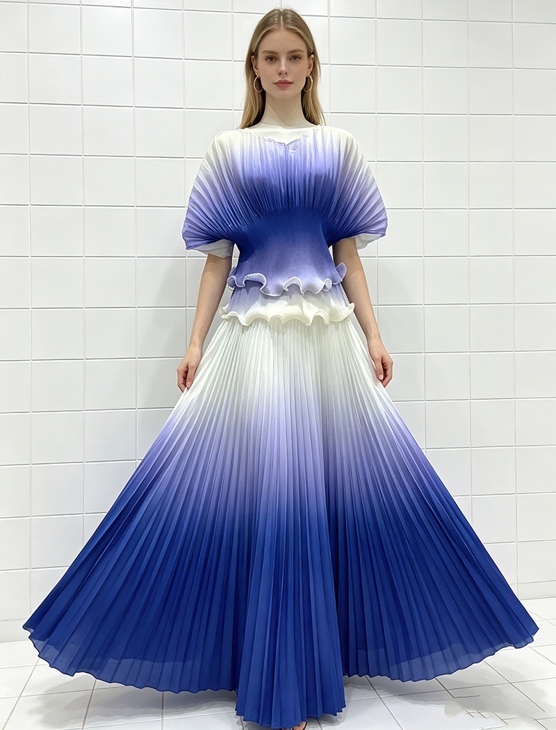 Large yard tops printing skirt a set for women