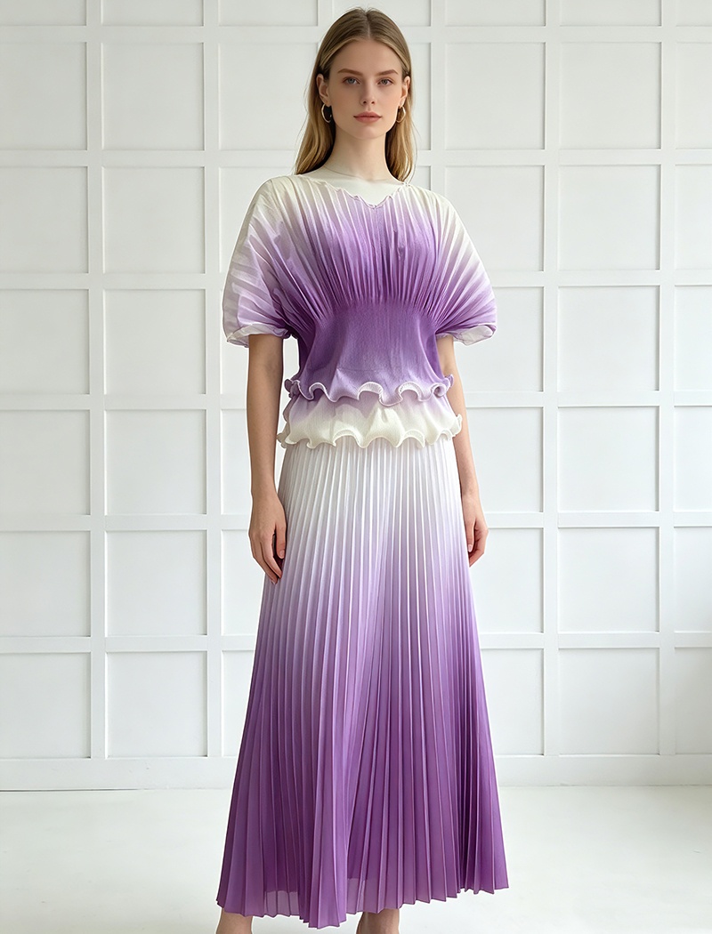 Large yard tops printing skirt a set for women