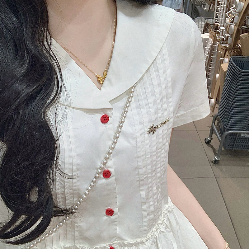 Tender summer lovely sweet show young white dress