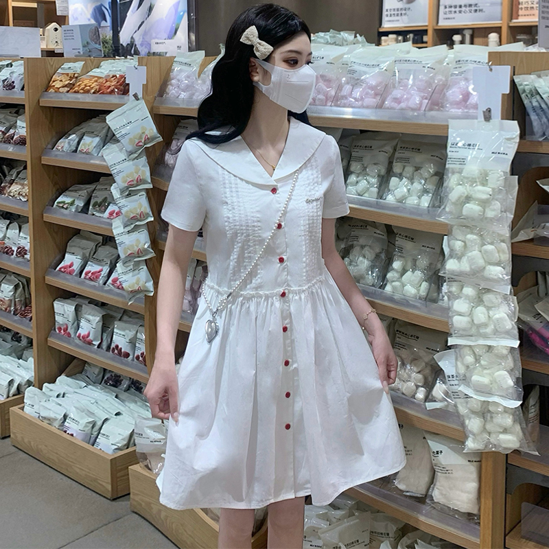 Tender summer lovely sweet show young white dress