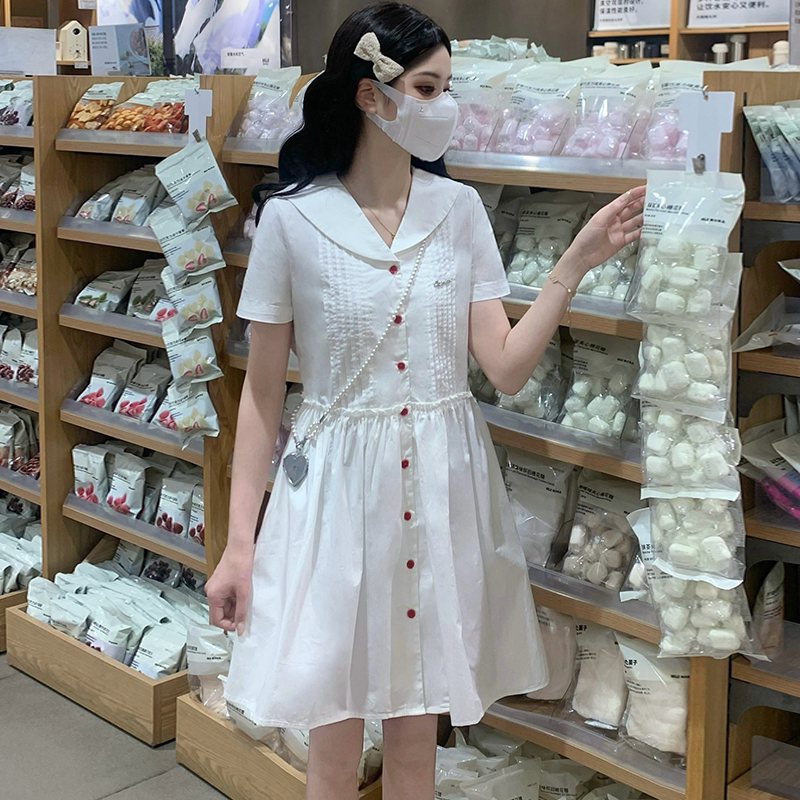 Tender summer lovely sweet show young white dress