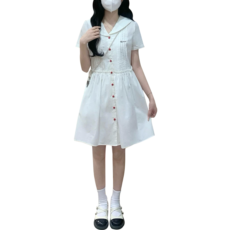 Tender summer lovely sweet show young white dress