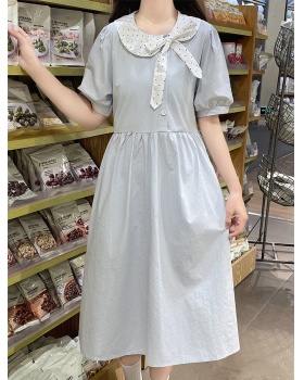 Doll collar loose college style dress