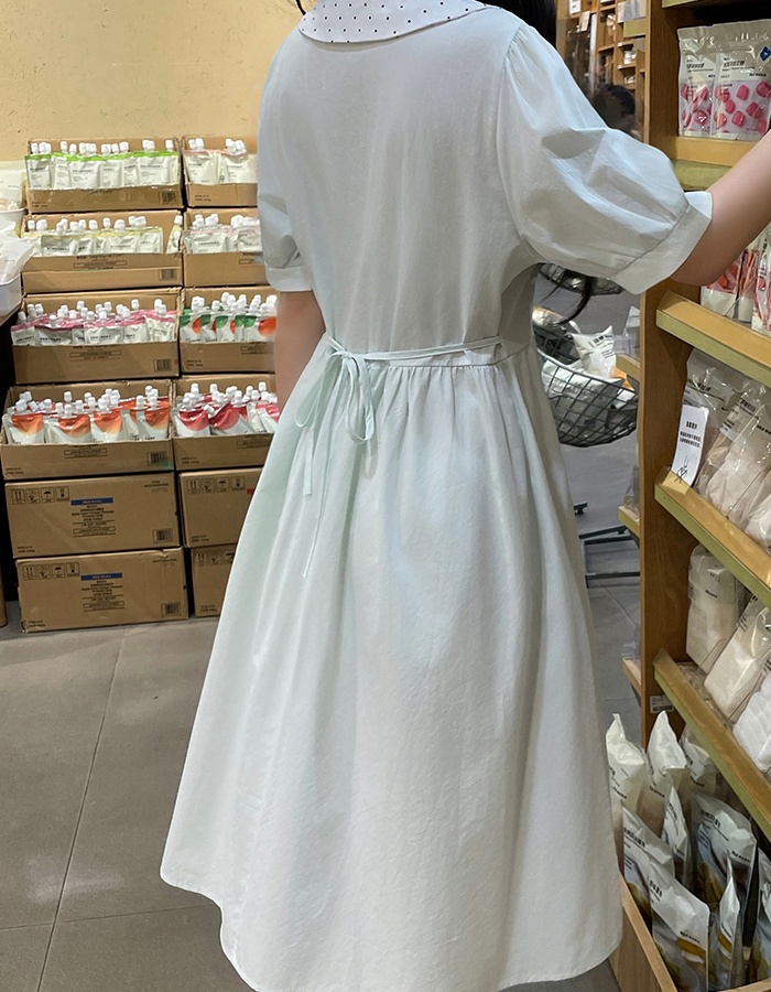 Doll collar loose college style dress