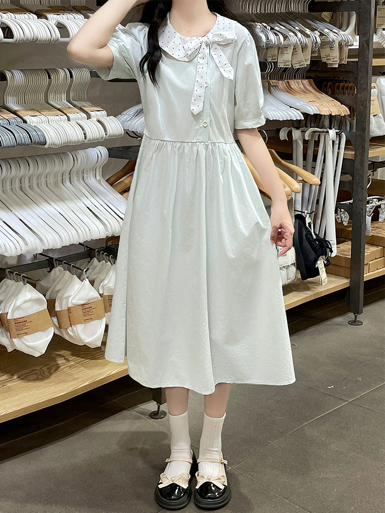 Doll collar loose college style dress