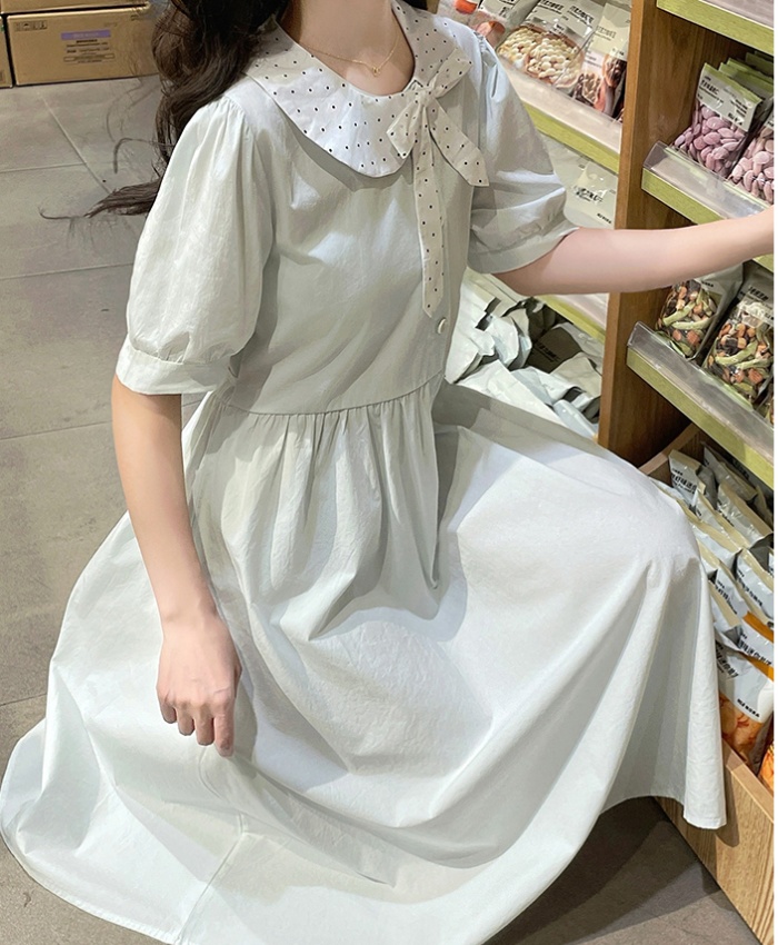 Doll collar loose college style dress