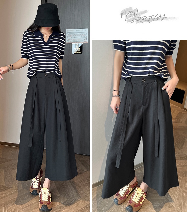 Slim straight pants small fellow wide leg pants for women