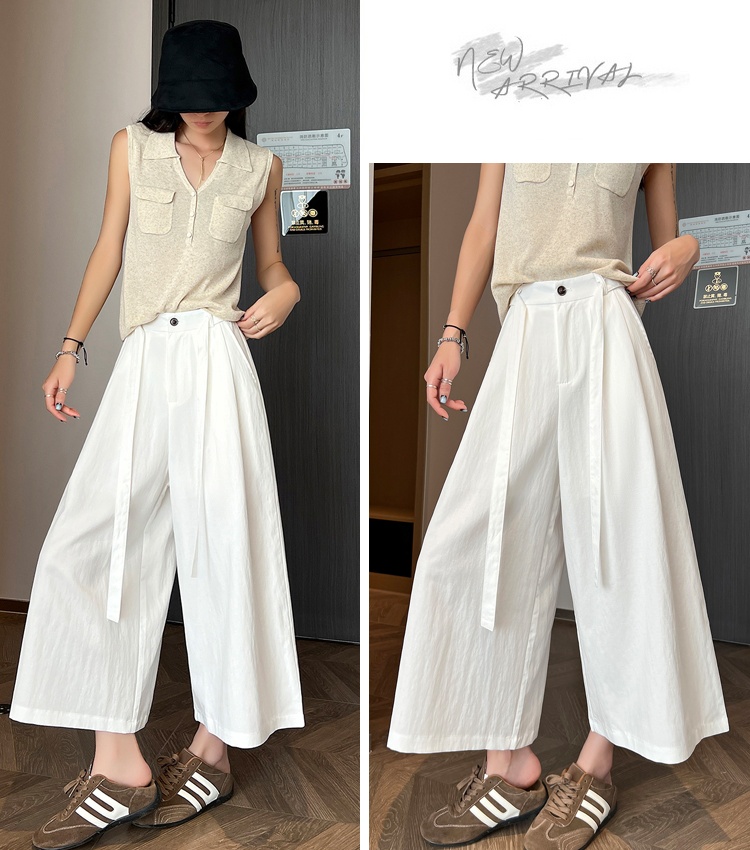 Slim straight pants small fellow wide leg pants for women