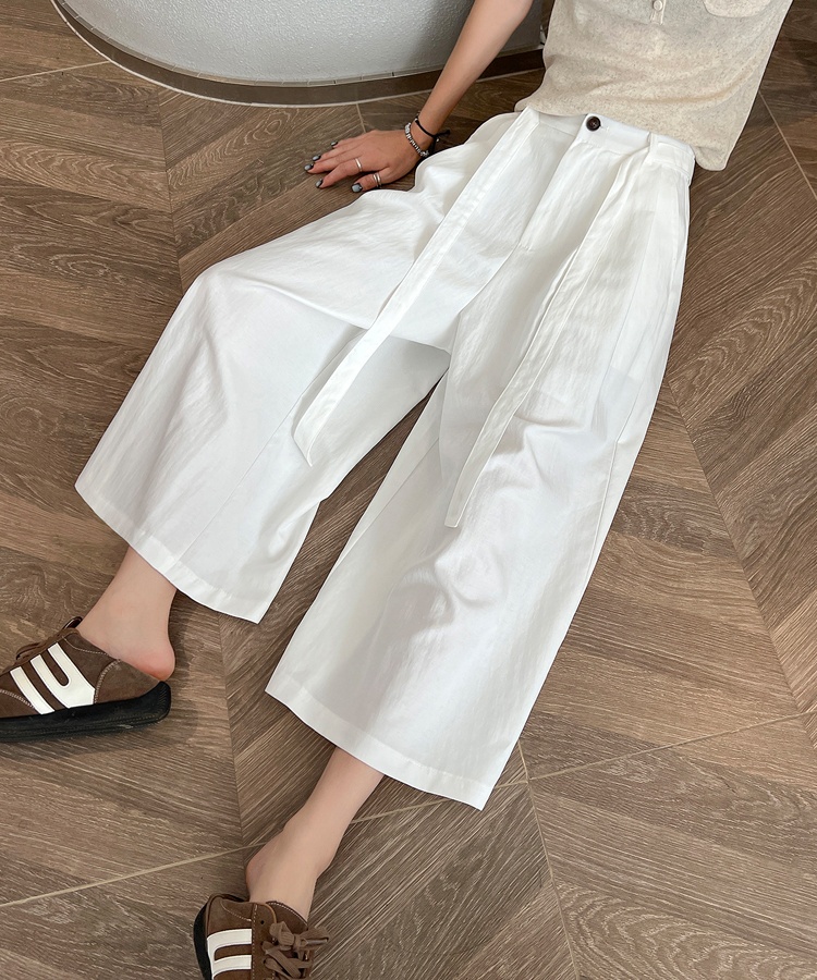 Slim straight pants small fellow wide leg pants for women