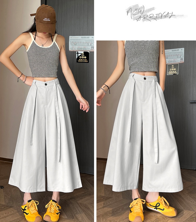 Slim straight pants small fellow wide leg pants for women
