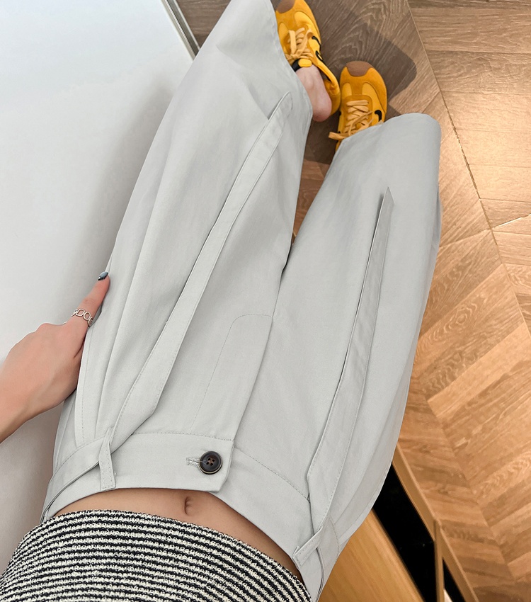 Slim straight pants small fellow wide leg pants for women