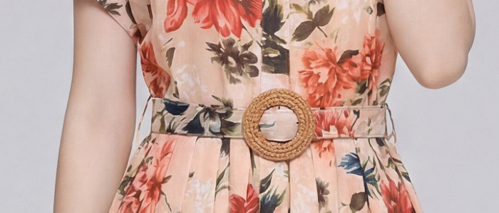 Temperament slim dress with belt shirt for women