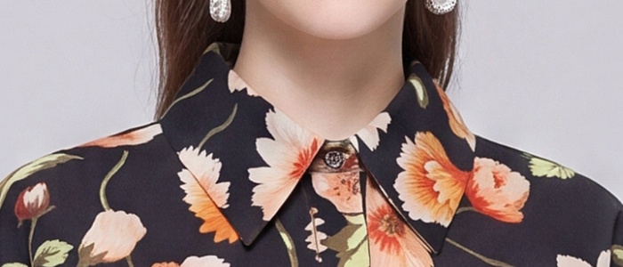 Elegant lapel dress long Casual shirt for women