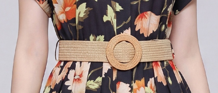 Elegant lapel dress long Casual shirt for women