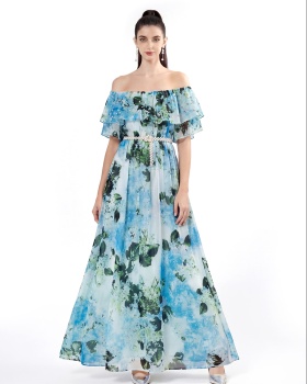 Printing Bohemian beach dress