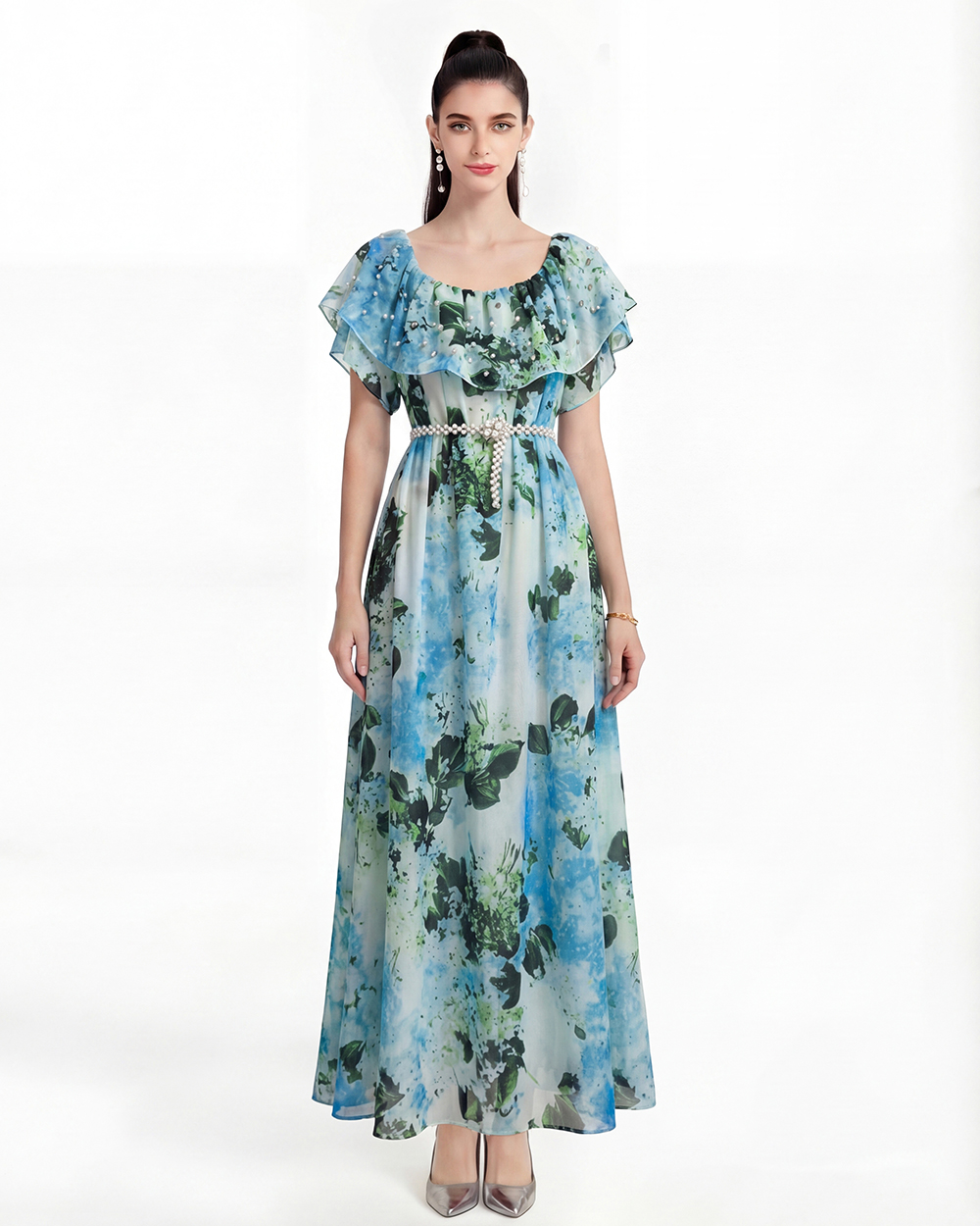 Printing Bohemian beach dress