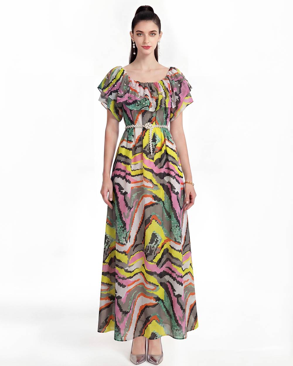 Printing Bohemian beach dress
