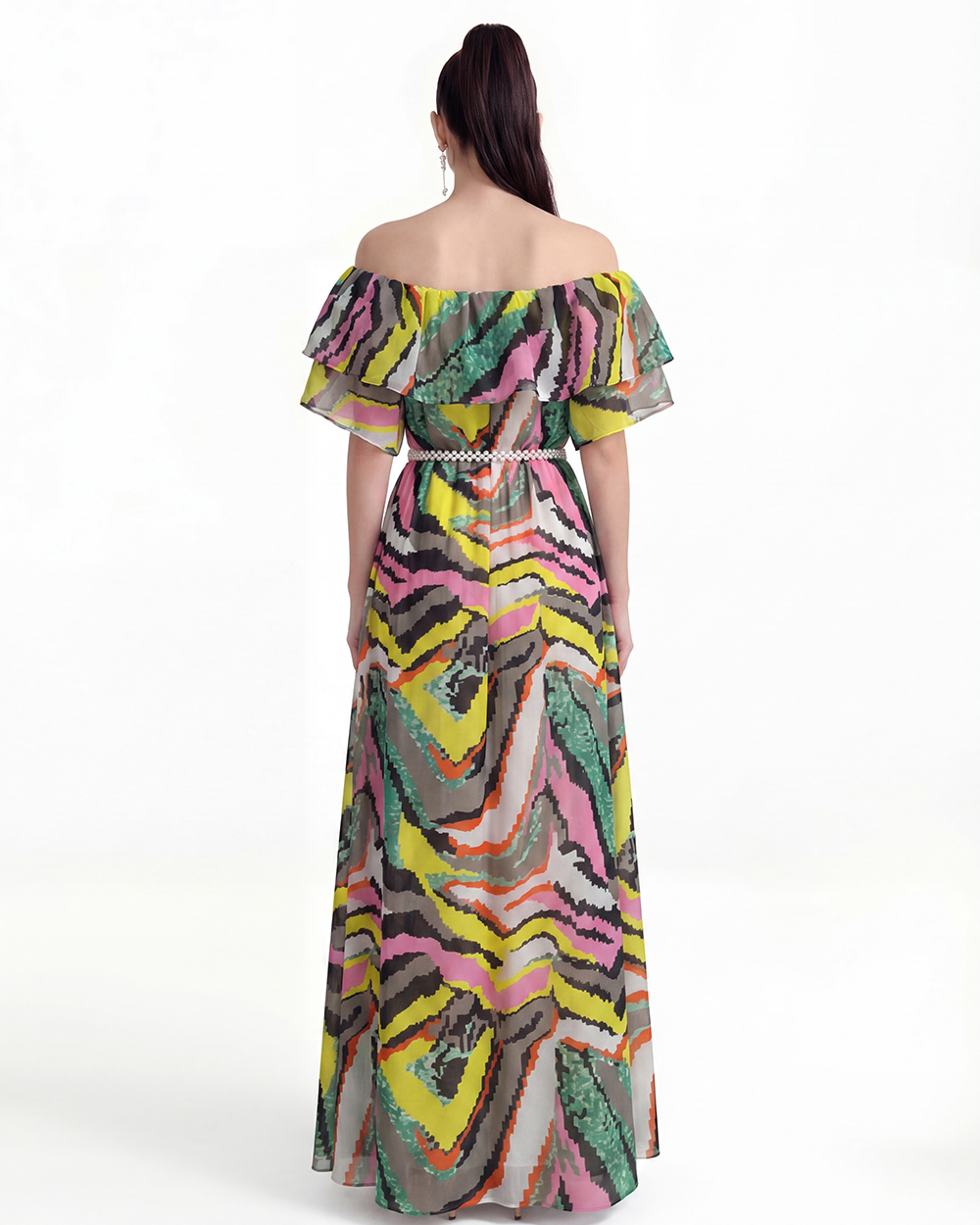 Printing Bohemian beach dress