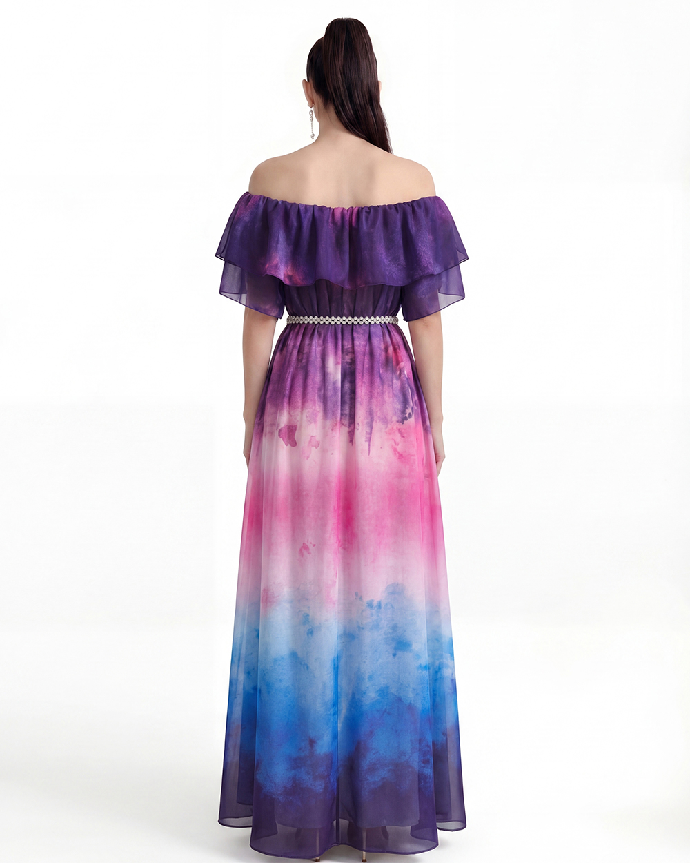 Printing Bohemian beach dress