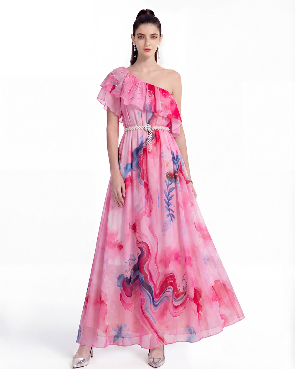 Printing Bohemian beach dress